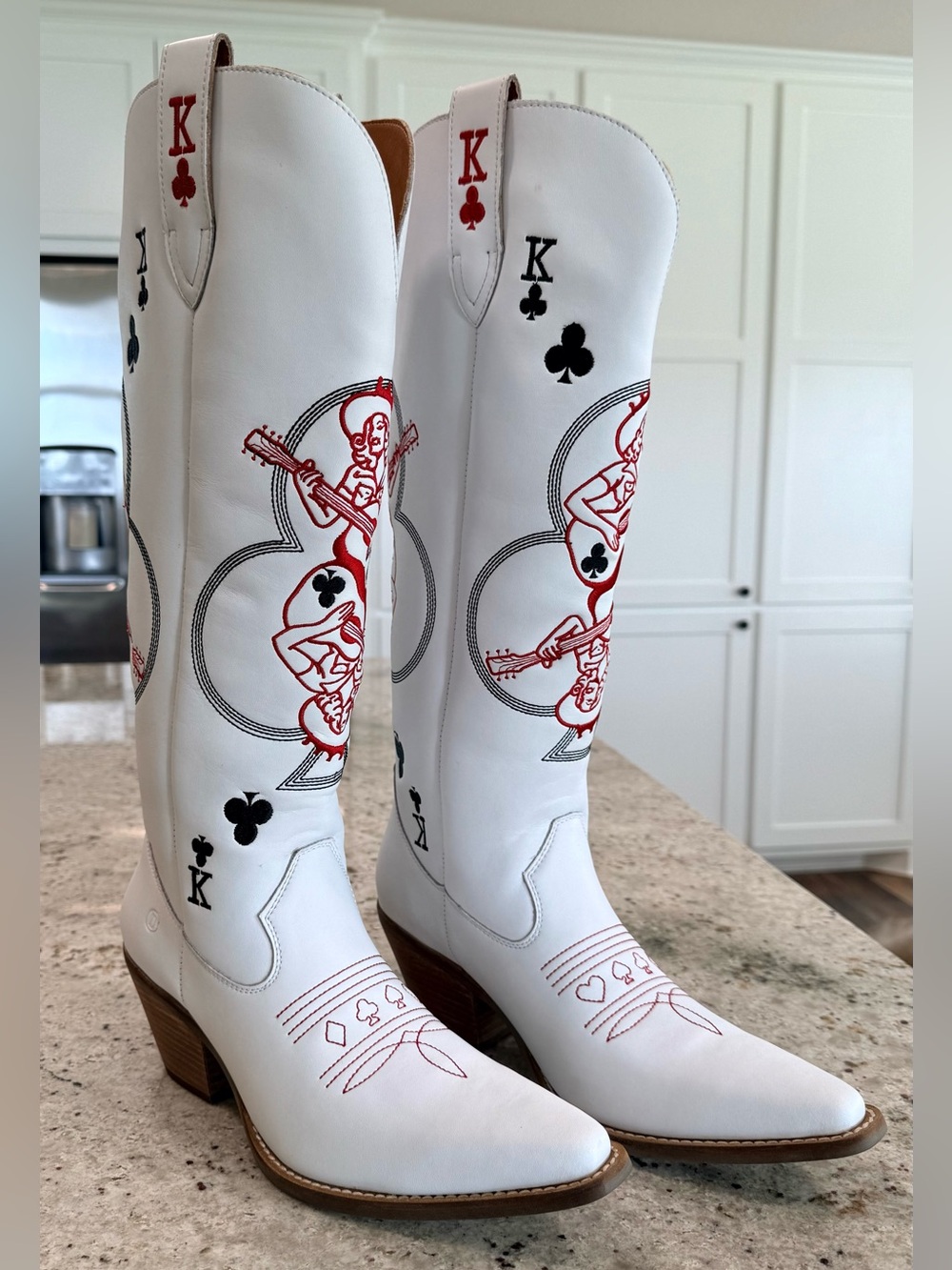 Dingo KING OF CLUBS Leather Western Cowboy Boots "NEW"